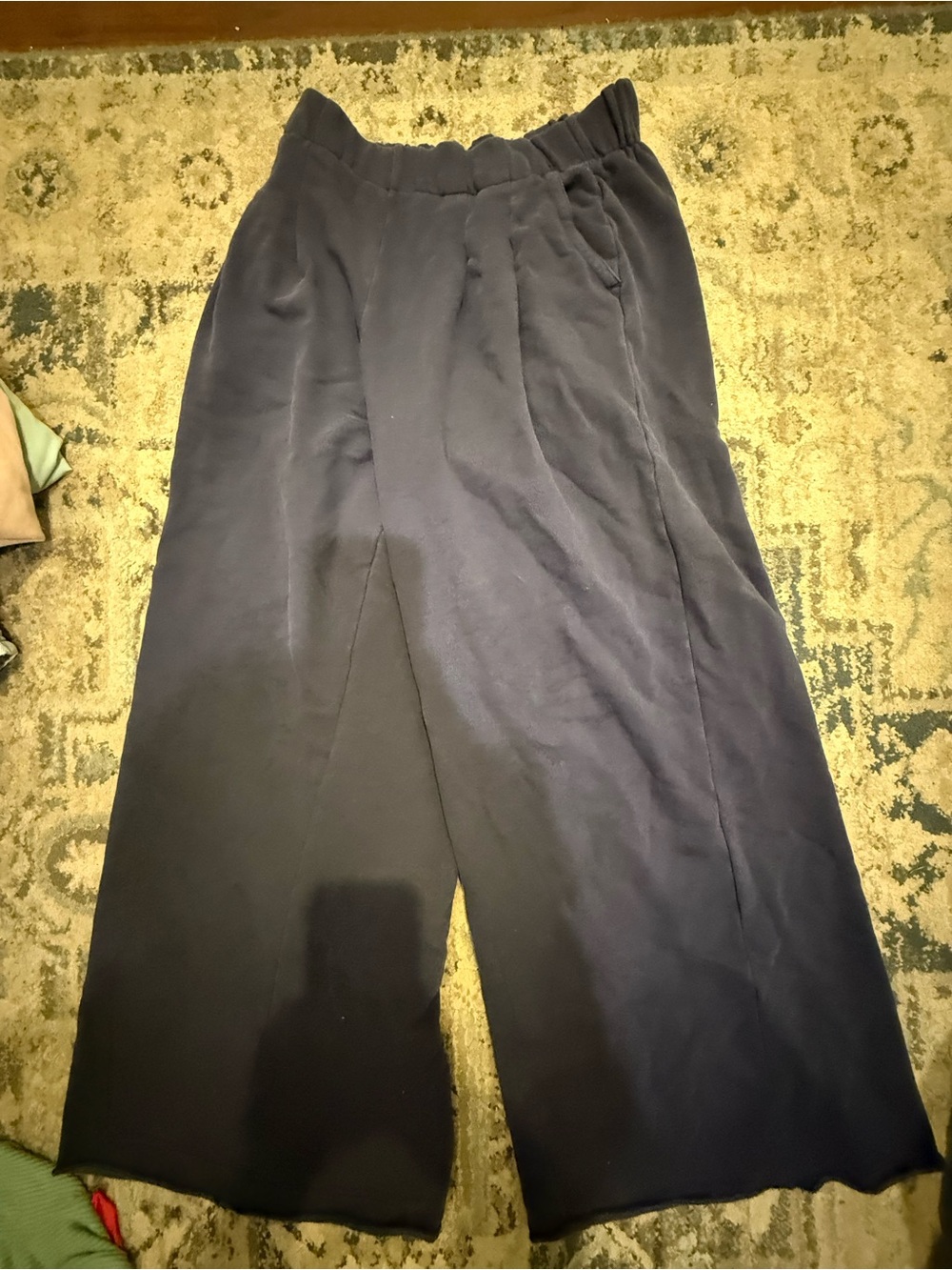 aerie Dark Blue Elastic Waist Knit Pants